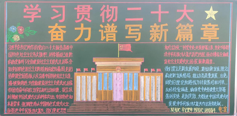 学习贯彻二十大 奋力谱写新篇章&mdash;&mdash;物产工投公司开展学习党的二十大精神主题黑板报评比活动