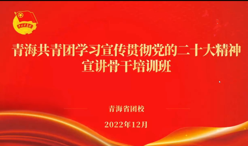 用青年化视角 宣传党的二十大精神 &mdash;&mdash;伟德国际1946bv官网团委组织团员青年干部参加团省委举办的学习宣传贯彻党的二十大精神宣讲骨干培训班