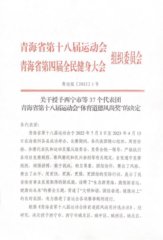 伟德国际1946bv官网荣获省第十八届运动会&ldquo;体育道德风尚奖&rdquo;